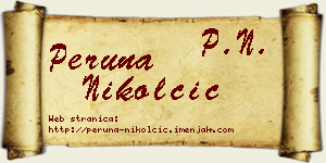 Peruna Nikolčić vizit kartica